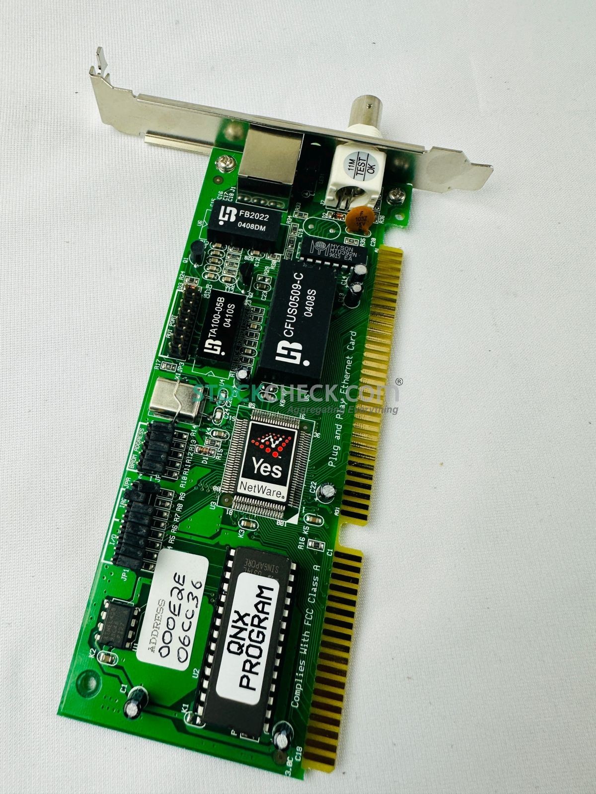 Yes Netware AS-700510-000 Plug and Play Ethernet Card