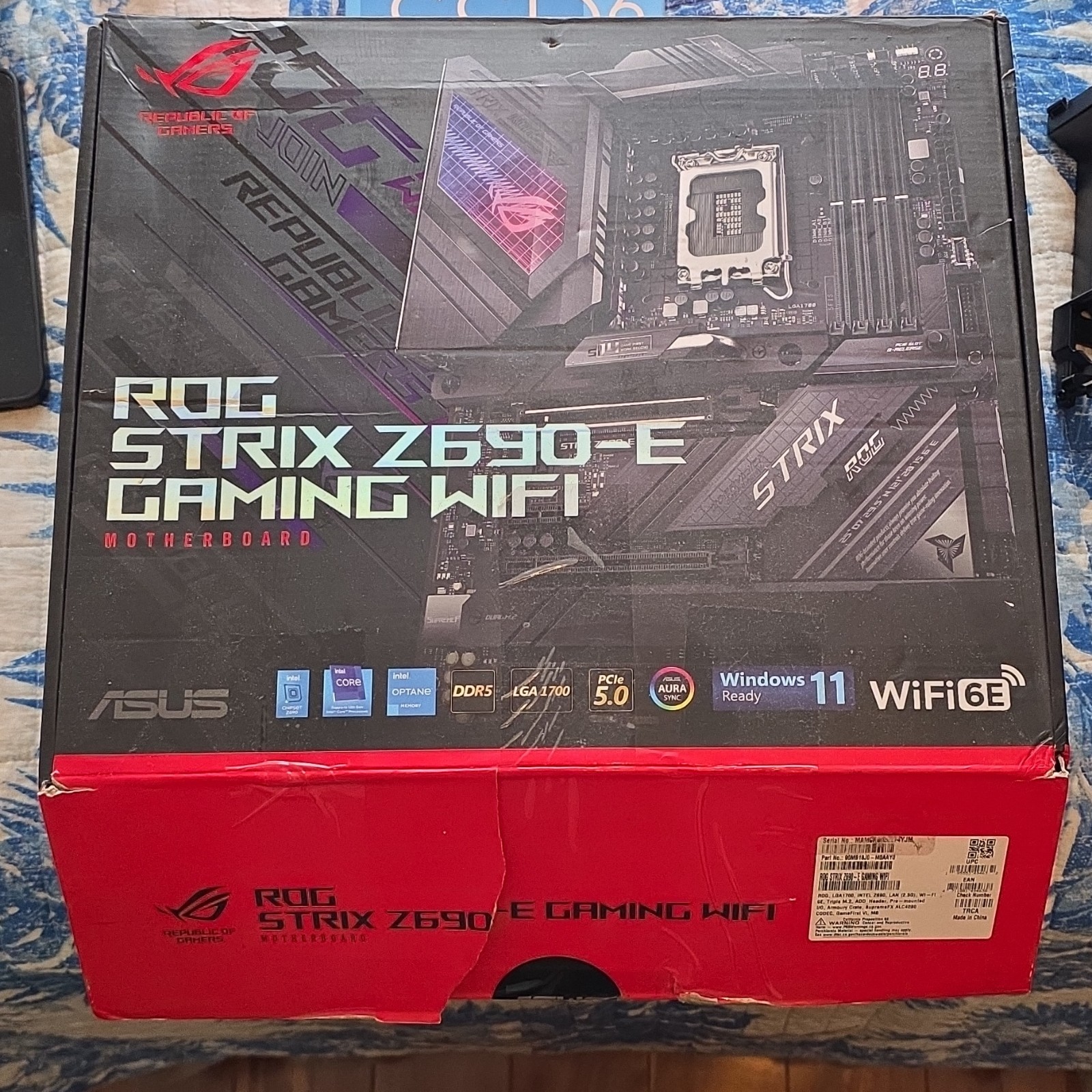 ASUS ROG STRIX Z690-E GAMING WIFI ATX Intel LGA1700 DDR5 Wi-Fi 6E Motherboard
