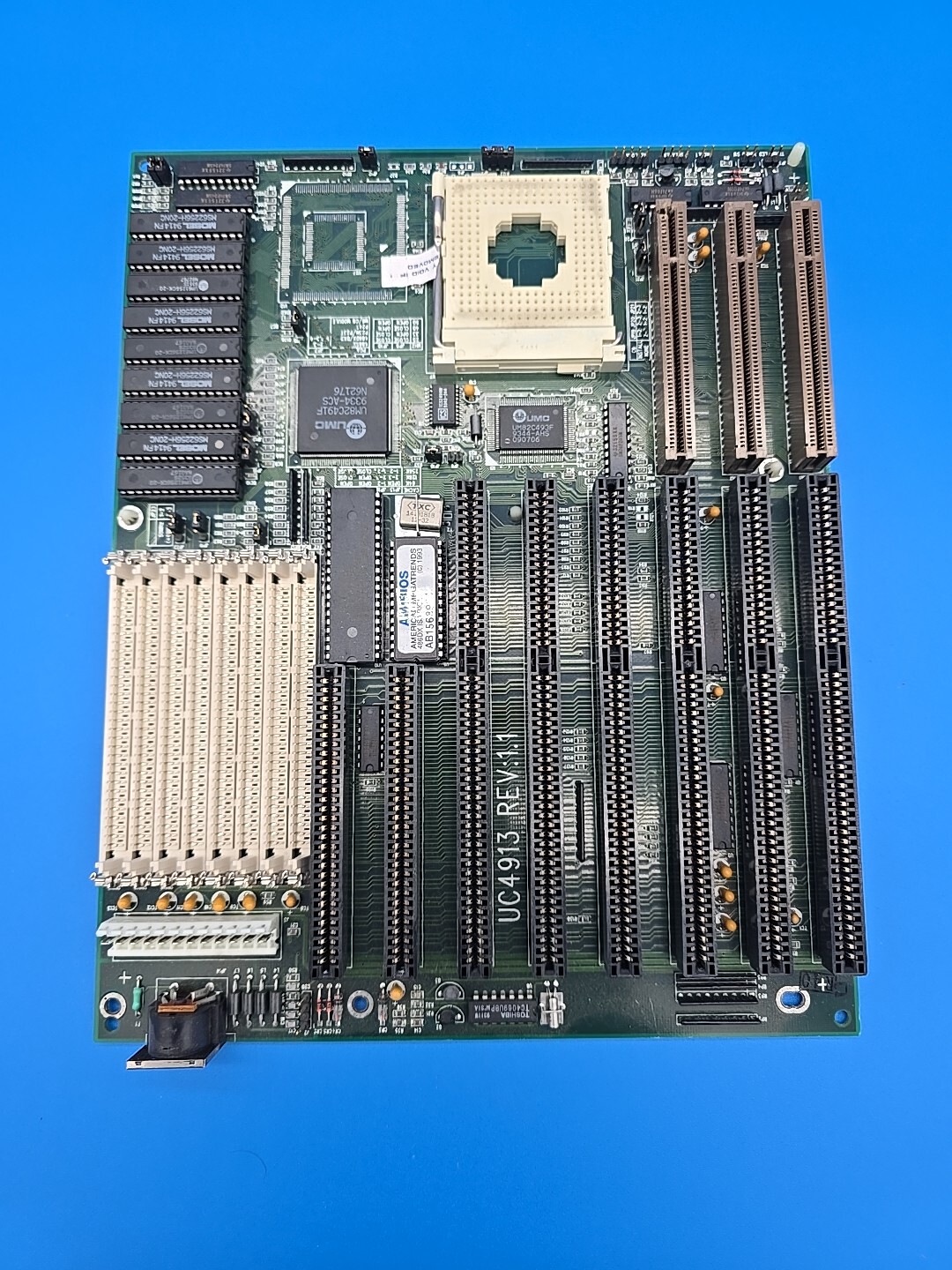Ecs Uc4913 Retro Computer Mainboard Socket 3 Pc Motherboard Umc Chip 256kb Cache