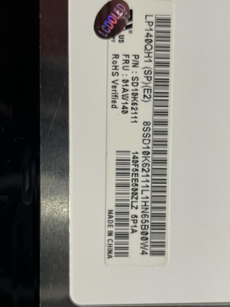Lenovo 2560×1440 WQHD LCD Screen SD10K62111 01AW140