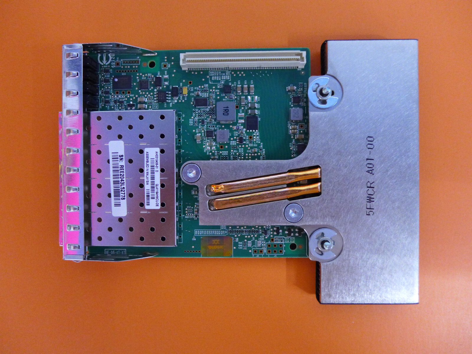 Qlogic QL41164 Quad Port Network Card w/ 4 10G SFP Transceivers Dell XVVY1