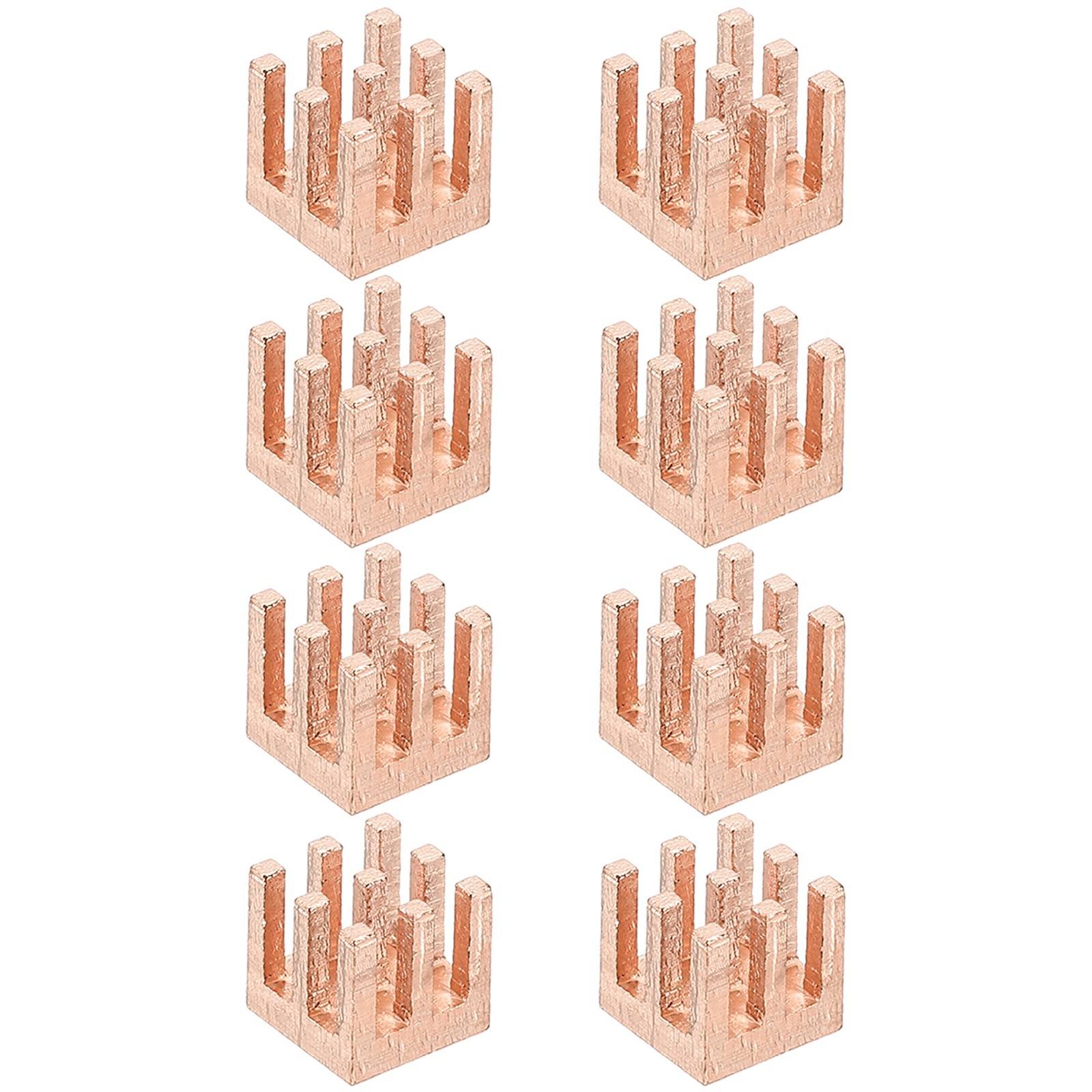 8 Pcs Copper Heatsink 6x6x6mm, Heat Sink Cooler Radiator for Raspberry Pi