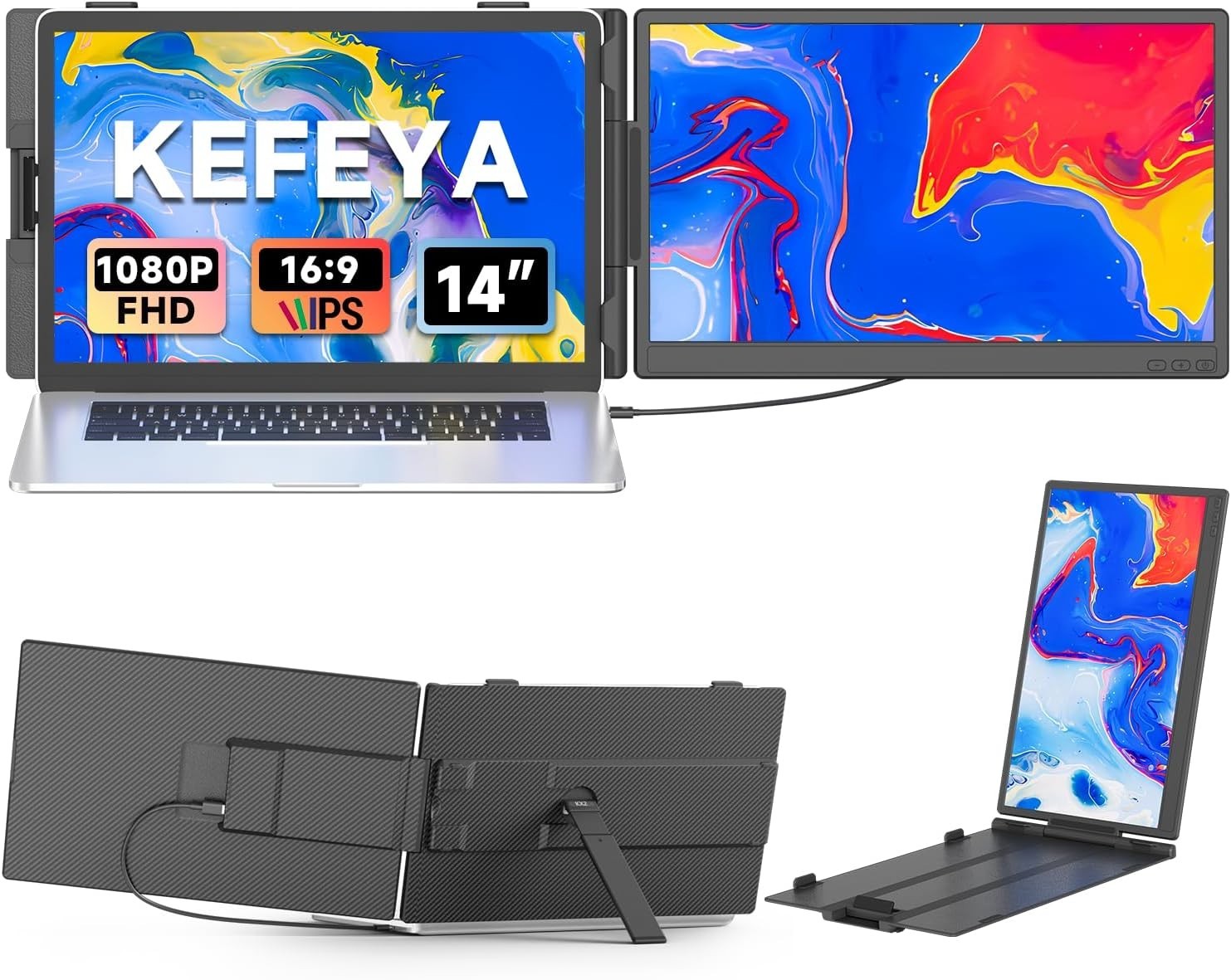 Foldable 14” Laptop Screen Extender – Enhance Productivity with HD Clarity