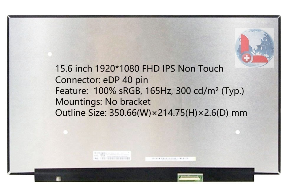 A+ 165Hz IPS 15.6 FHD Screen Gaming Panel NV156FHM-NY8 V8.0 V8.1 V8.2 40Pin