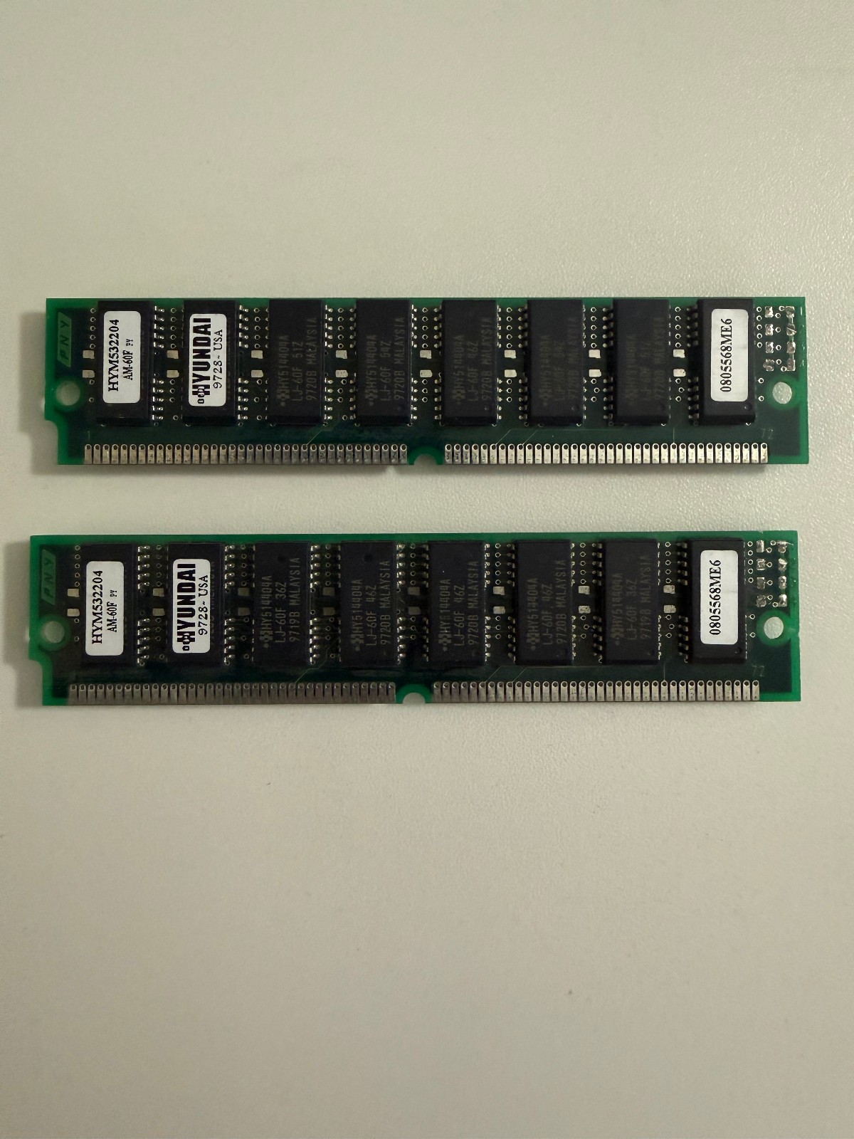 8MB Ps/2 72-Pin Simm Edo RAM Memory 60ns 5Volt 2Mx32 Non-Parity HYM532204AM-60F