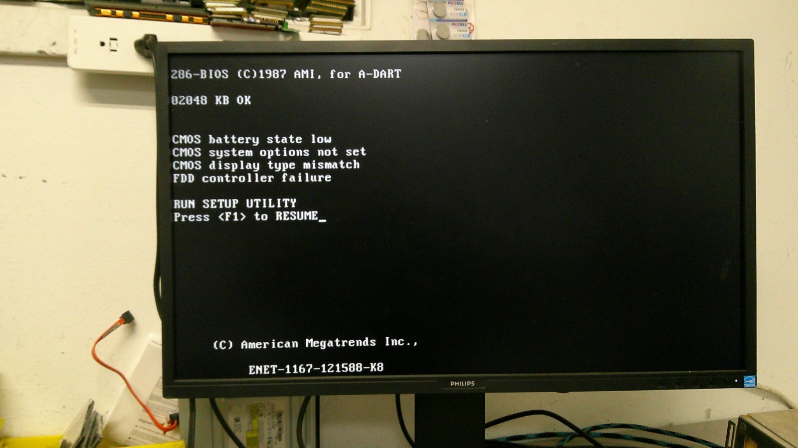 ADDONICS NEAT N286-3 Mainboard 286 Motherboard W/2MB SIPP MEMORY