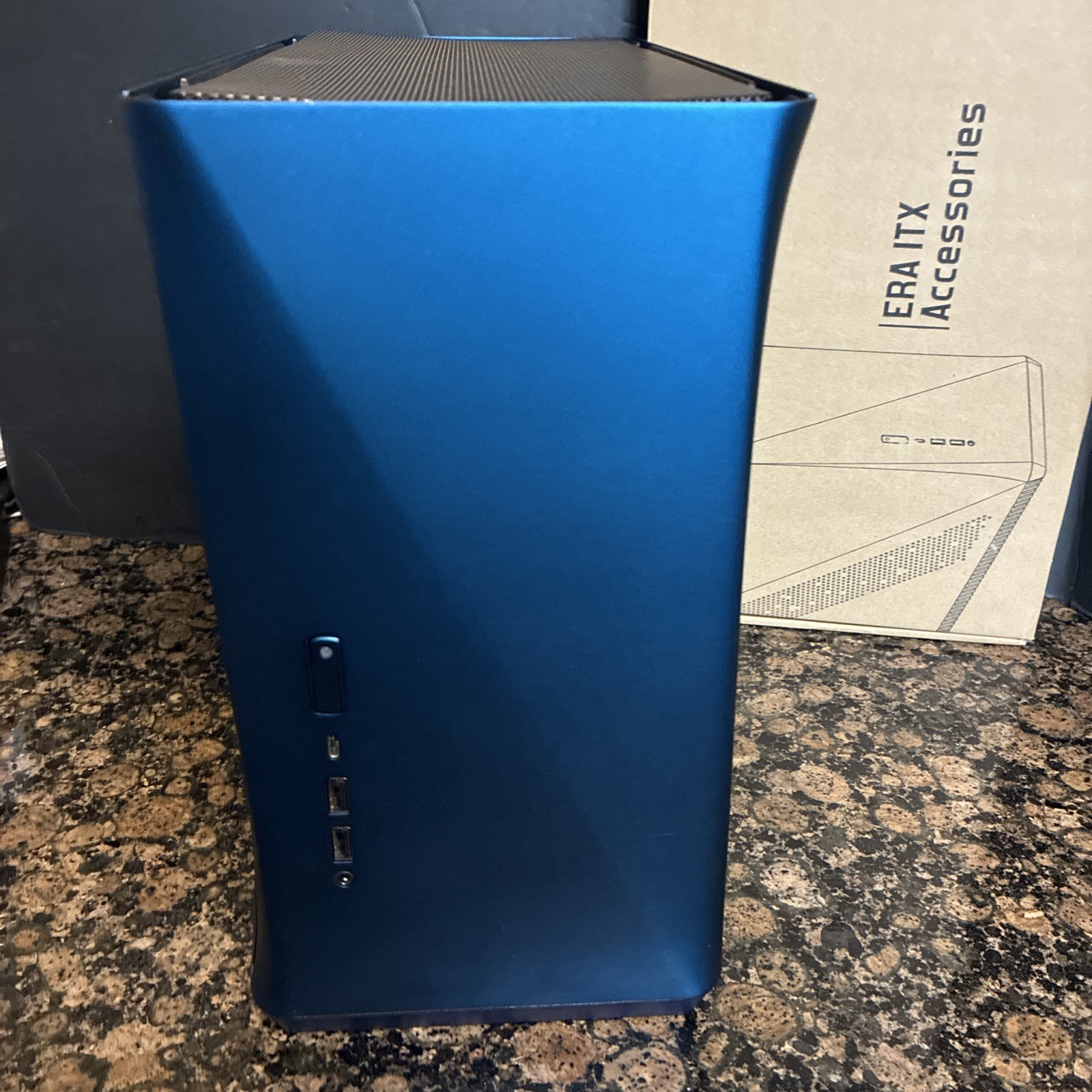 Fractal Design Era ITX V1 Aluminum Steel PC Case FD-CA-ERA-ITX-BU Midnight Blue