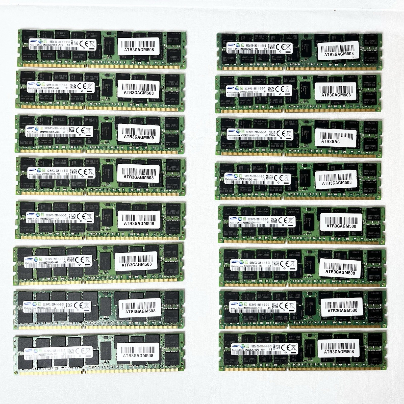 Lot 16GB Samsung 256GB (16x16GB) DDR3 PC3L- 12800R M393B2G70QH0-YKO