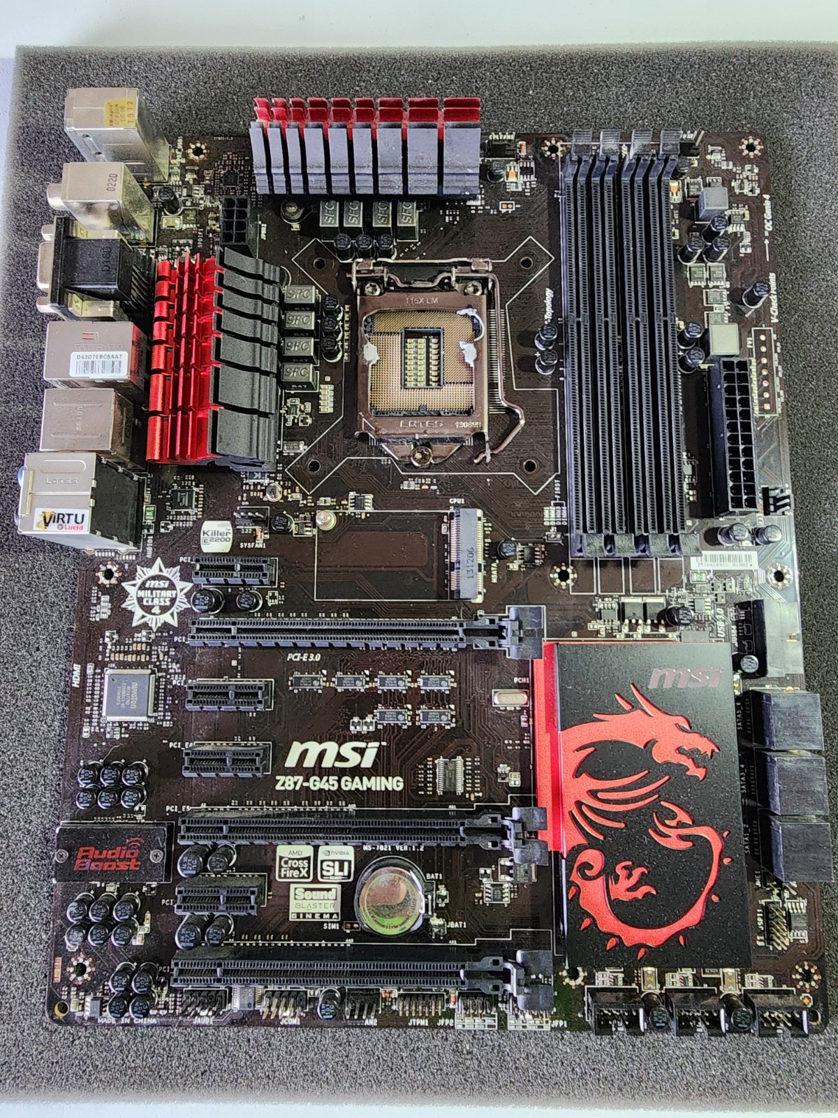 MSI Z87 G45 Gaming Motherboard (see description – parts)