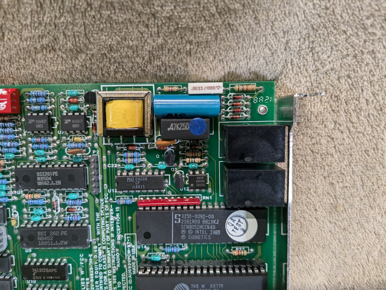 Tandy Computer ISA Card Internal PC Modem 1200 Baud Board 25-1013 C