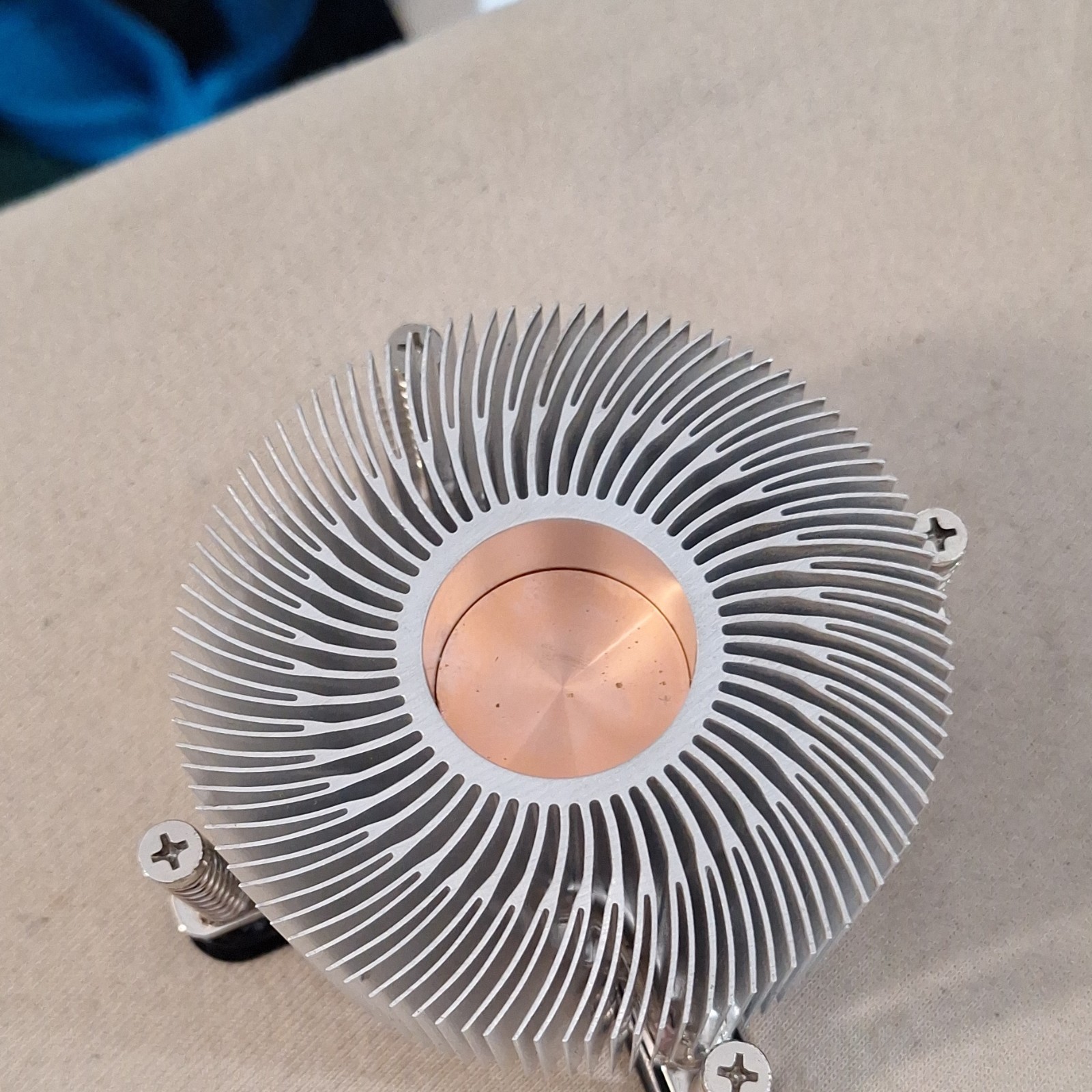 CPU Heatsink Cooler Aluminum w/ Copper Base/Core Spring Mounting Bracket