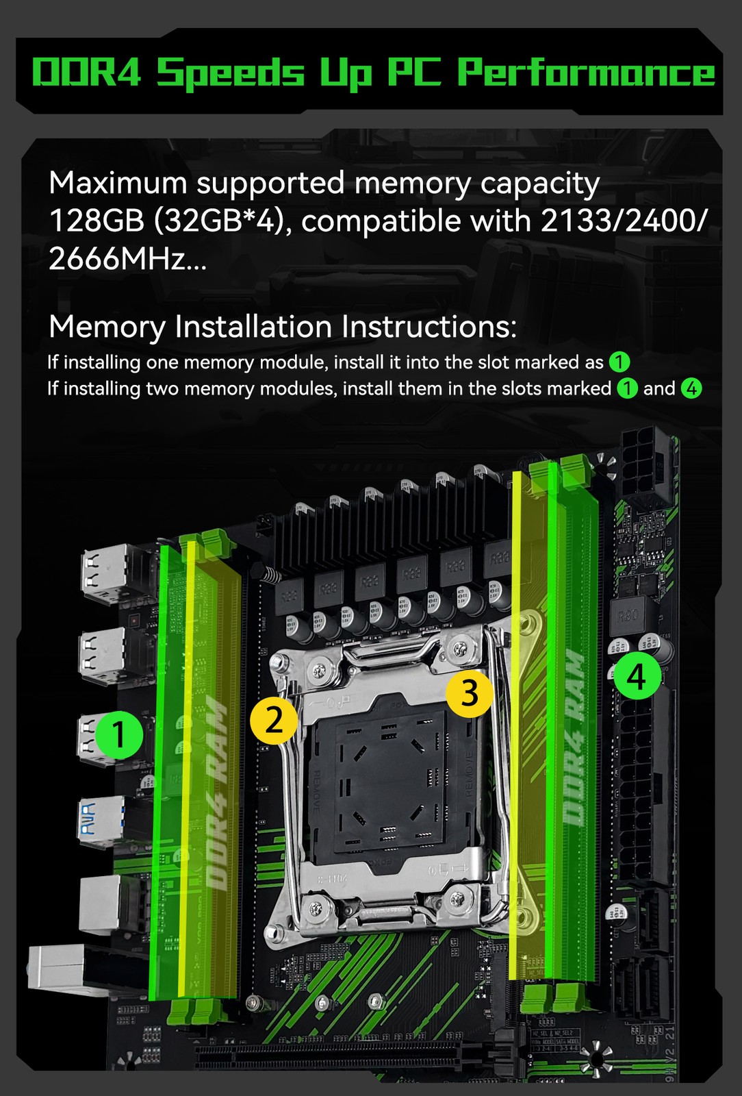 X99 PR9 Motherboard DDR4 RAM SATA M.2 NVME M.2 LGA 2011-3 for Xeon E5 V3 V4 CPU