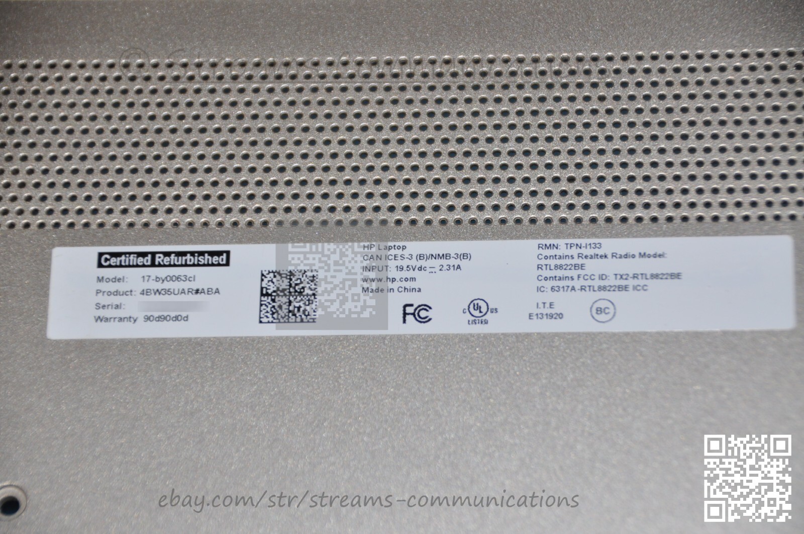 HP 17-BY 17T-BY 17-by0063cl 17-by0xxx 17-by1xxx 17.3 in Laptop Base Enclosure
