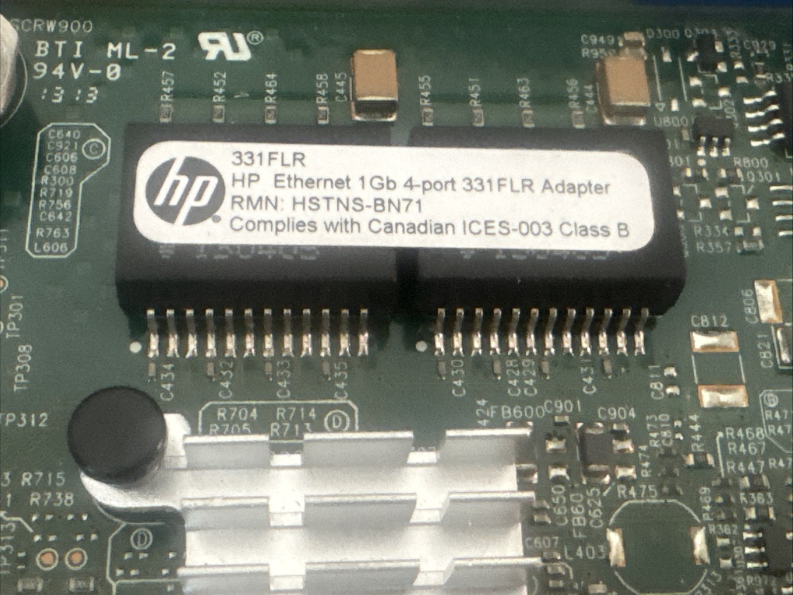 LOT OF 2 – HP 629133-001 PCI Express x8 1Gb 4-Port 331FLR Adapter Ethernet Card