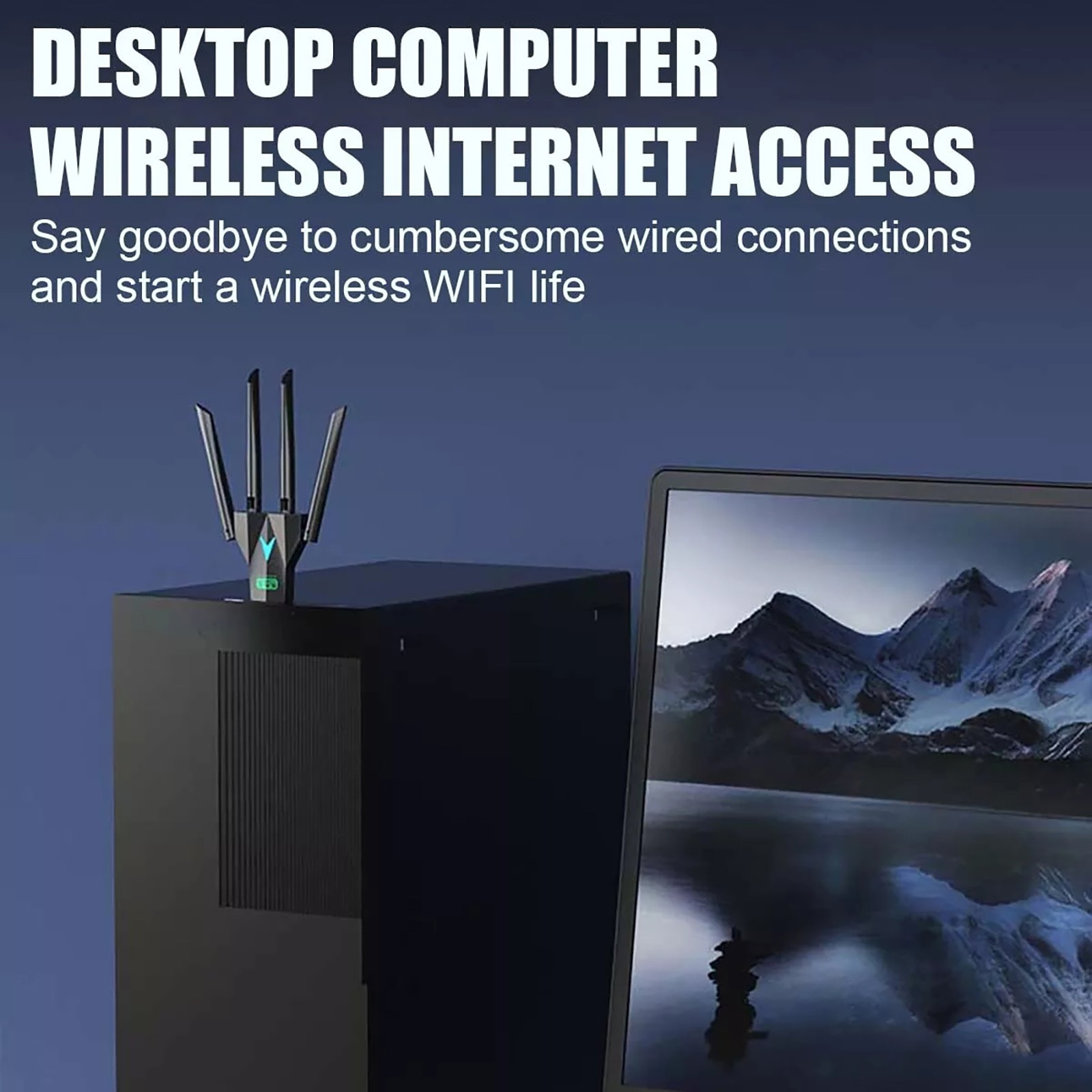 Dual Band USB 3.0 Wireless WiFi Adapter 2.4G 400Mbps & 5G 867Mbps Long Range