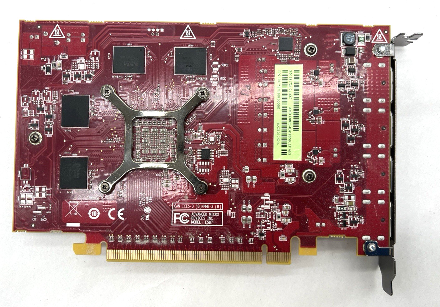 BALLY SG SCIENTIFIC GAMES VIDEO CARD AMD E8870 4DP FSNK LF AES 102C587E100