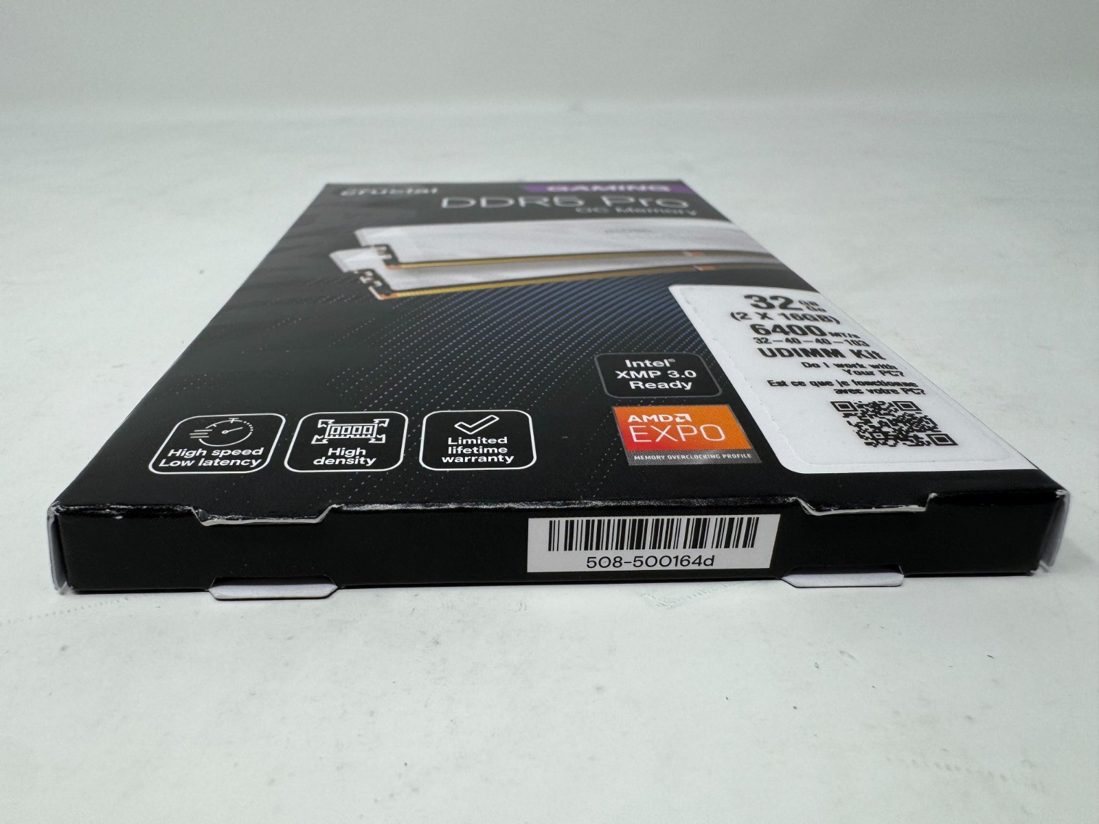 New Sealed Crucial Pro OC 32GB(2×16)DDR5-6400 XMP CL32 Desktop RAM Memory White
