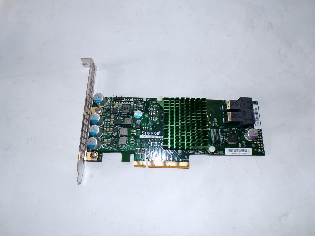 Supermicro AOC-S3008L-L8e-NI22 Rev: 2.00 SAS 3008 HBA Controller Card (B3257)