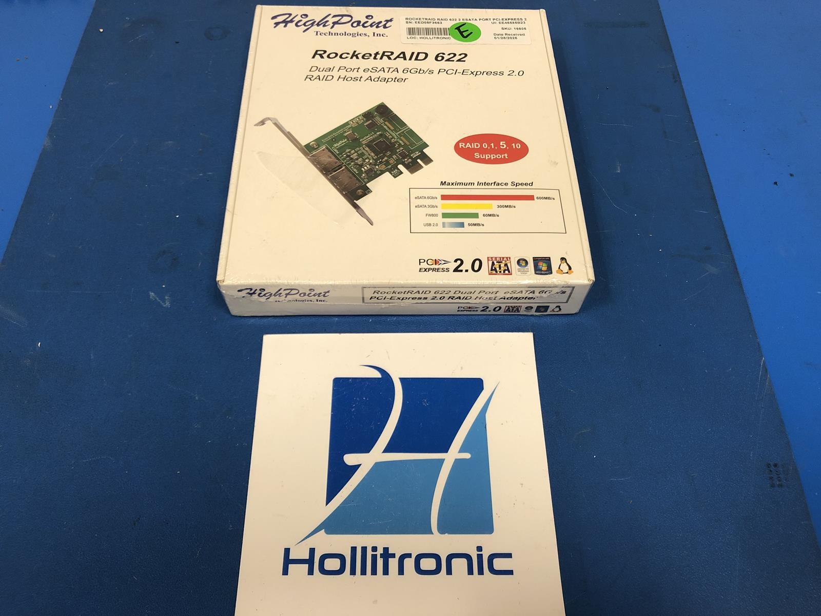 ROCKETRAID RAID 622 2 ESATA PORT PCI-EXPRESS 2.0 X1 SATA 6GB/S RAID CONTROLLER