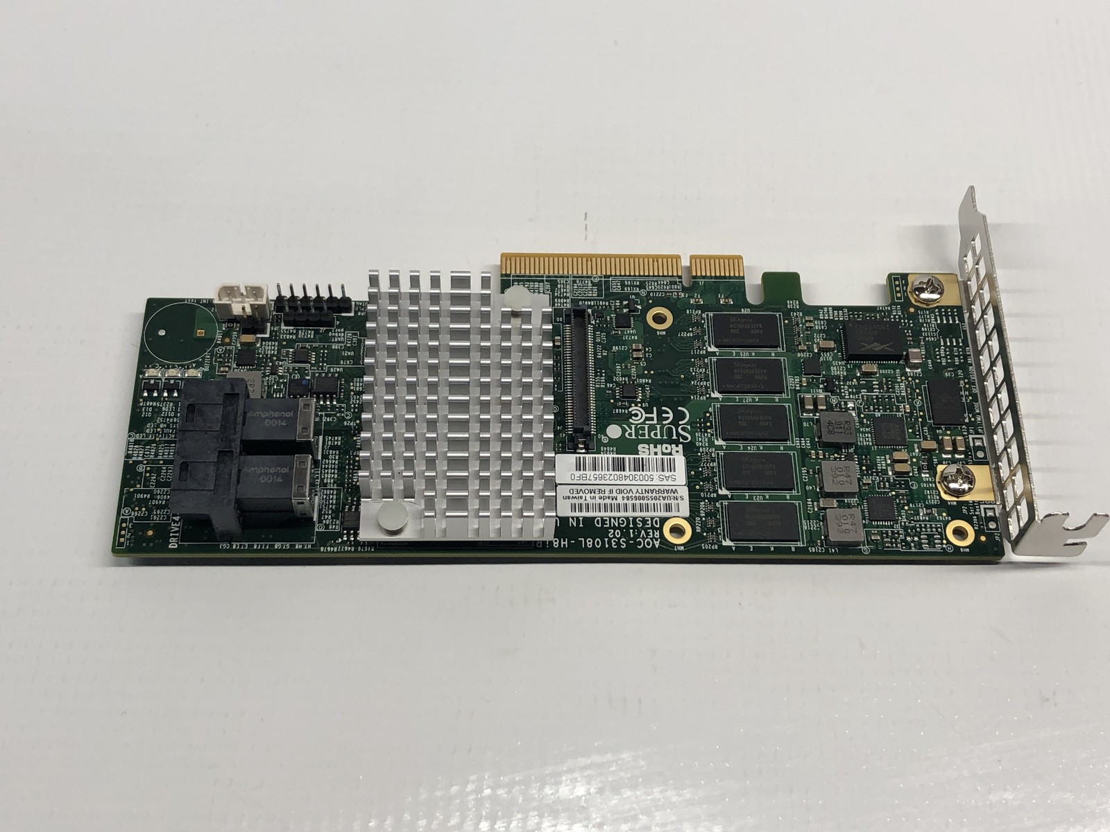 Supermicro AOC-S3108L-H8 Low Profile 12Gb/s Eight-Port SAS Internal RAID Adapter