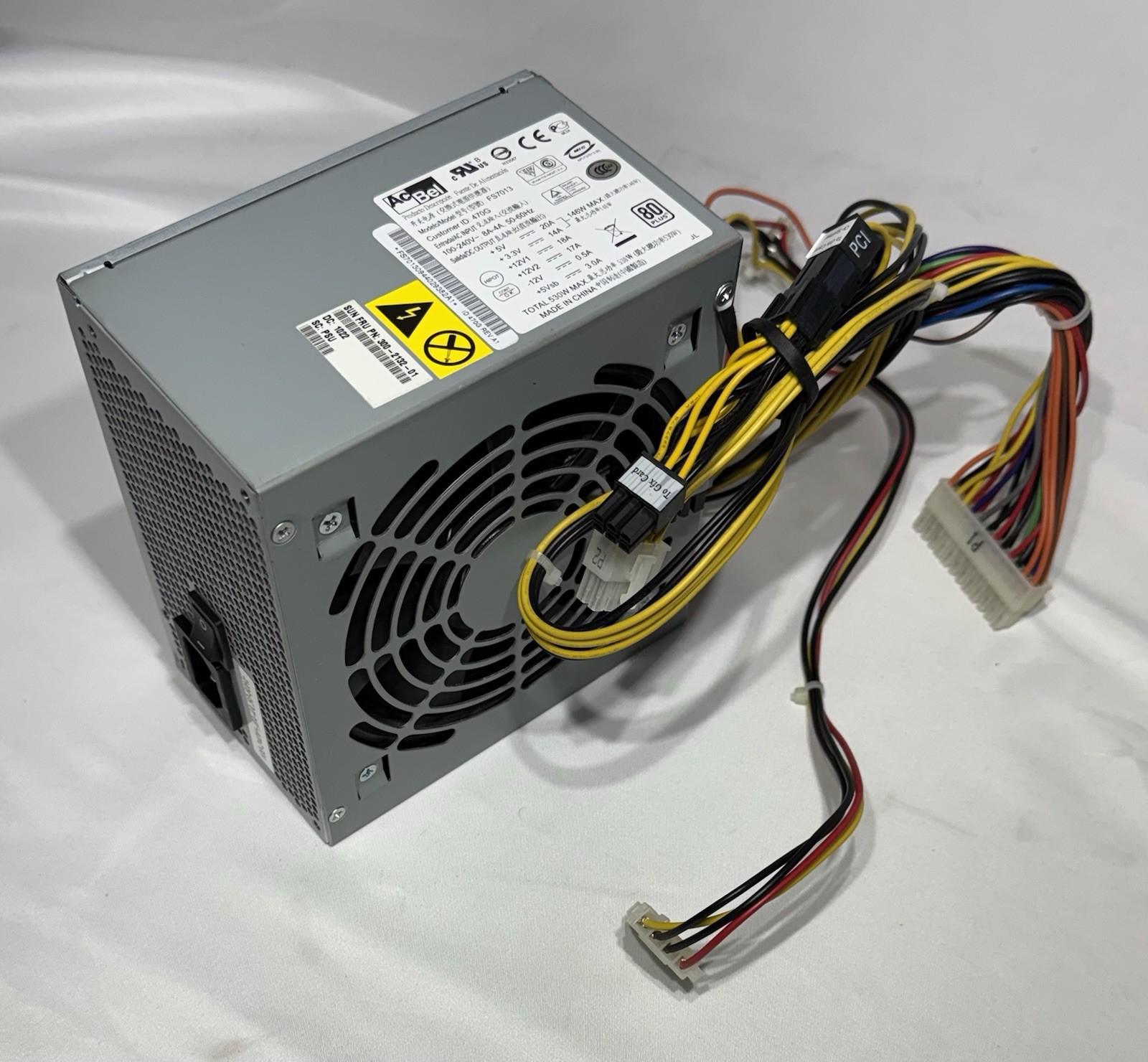 Sun 300-2132 530 Watt AC Input Power Supply, Sun Ultra 24 / Sun Ultra 27, TESTED