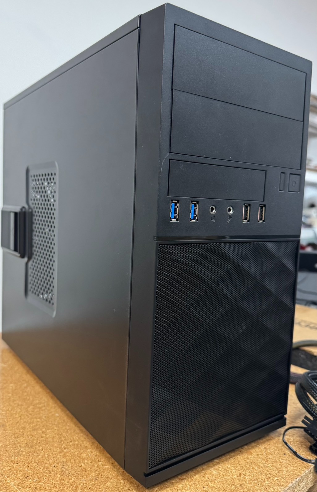 IN WIN Black Mini Tower Computer Case with 450W PSU MicroATX Form Factor