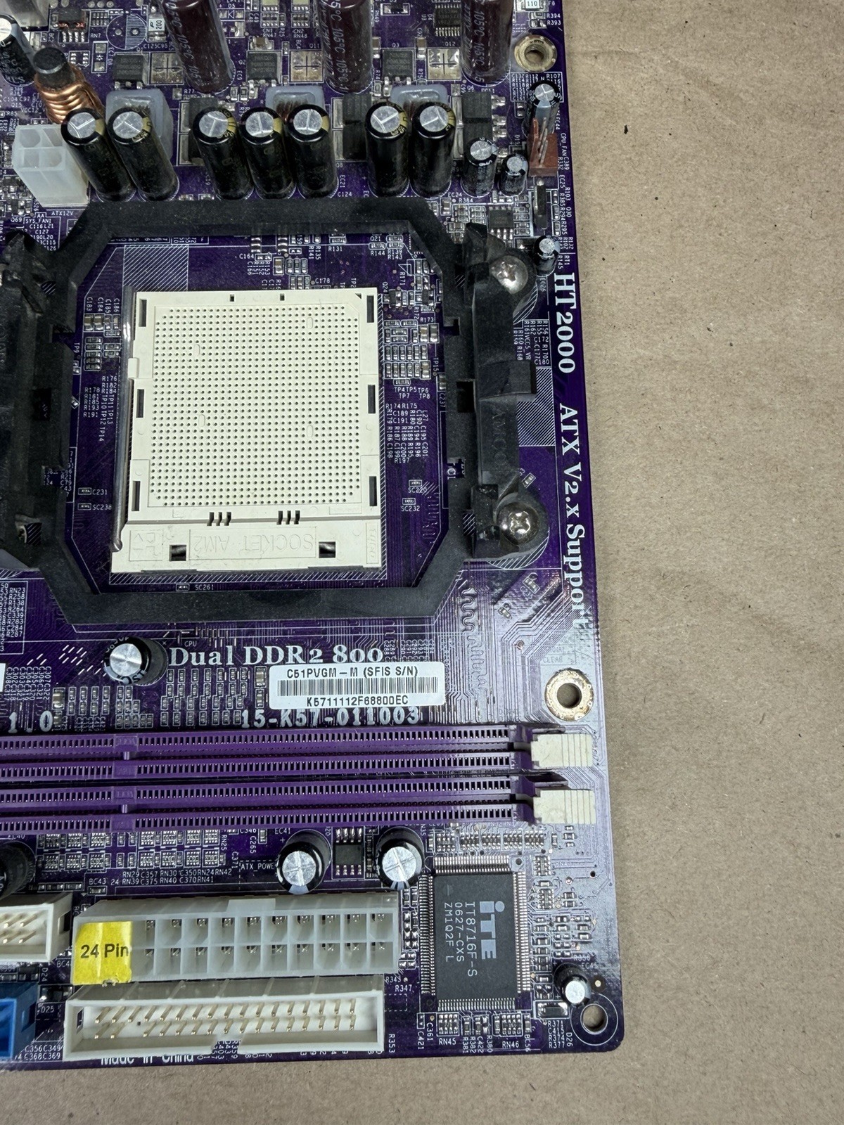 ECS HT2000 Desktop Micro-ATX Motherboard, C51PVGM-M (V1.0)