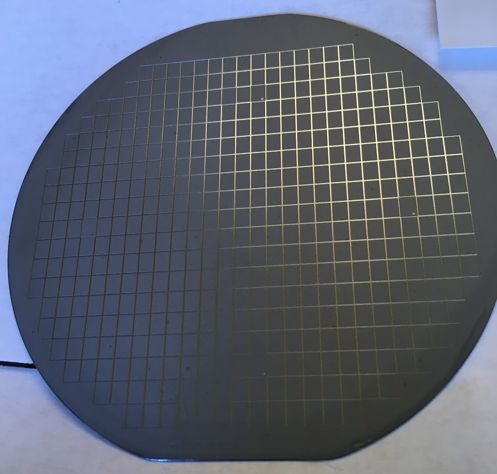 4″ Silver ? Unknown Silicon Wafer 1980s Extremely Rare Silver Wafer Vintage CPU
