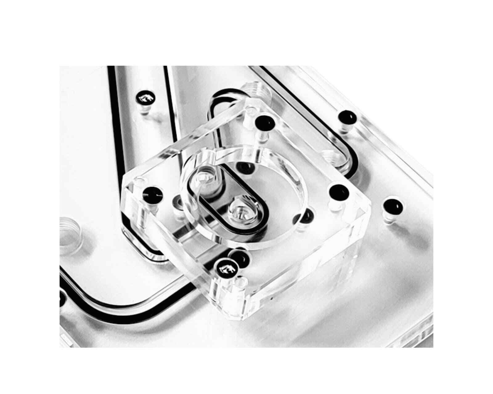 Bykski Distro Plate For LIAN LI Ghost Axe – PMMA w/ 5v Addressable RGB (RBW) …