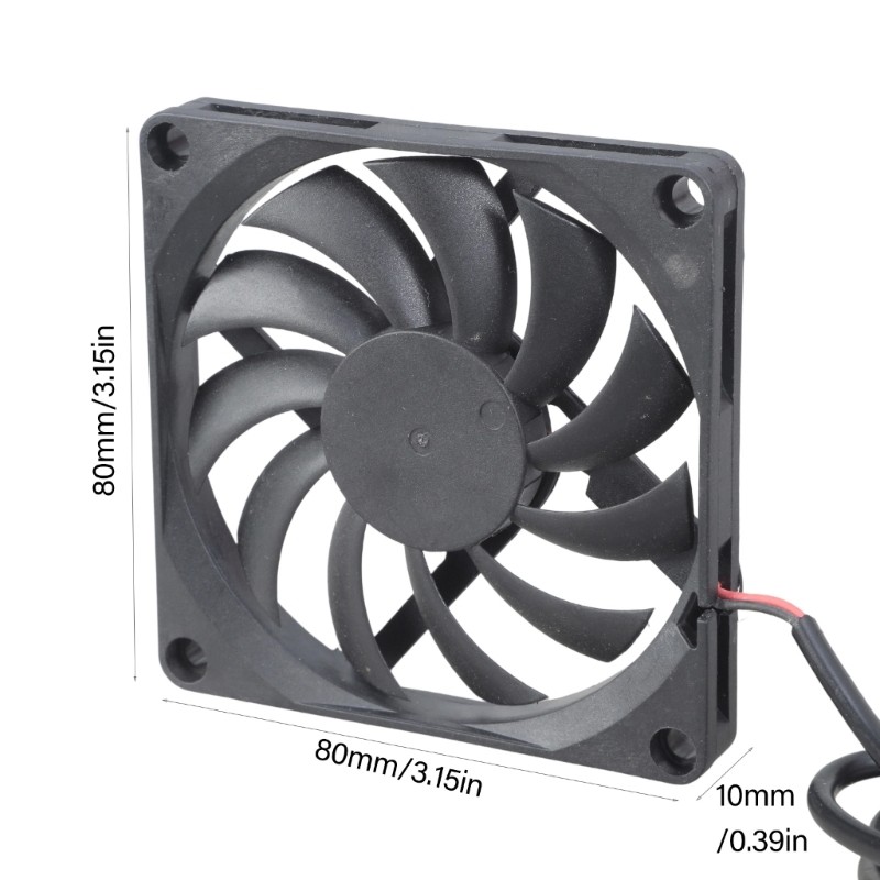 Silents 80mm Computer Case Fan USB Powered 5VDC For Electronics Cooling System