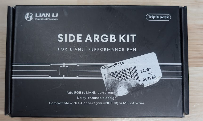 New, sealed Lian Li UNIFAN P28 Optional Side Diffused RGB Kit – Black P28ARGB-B