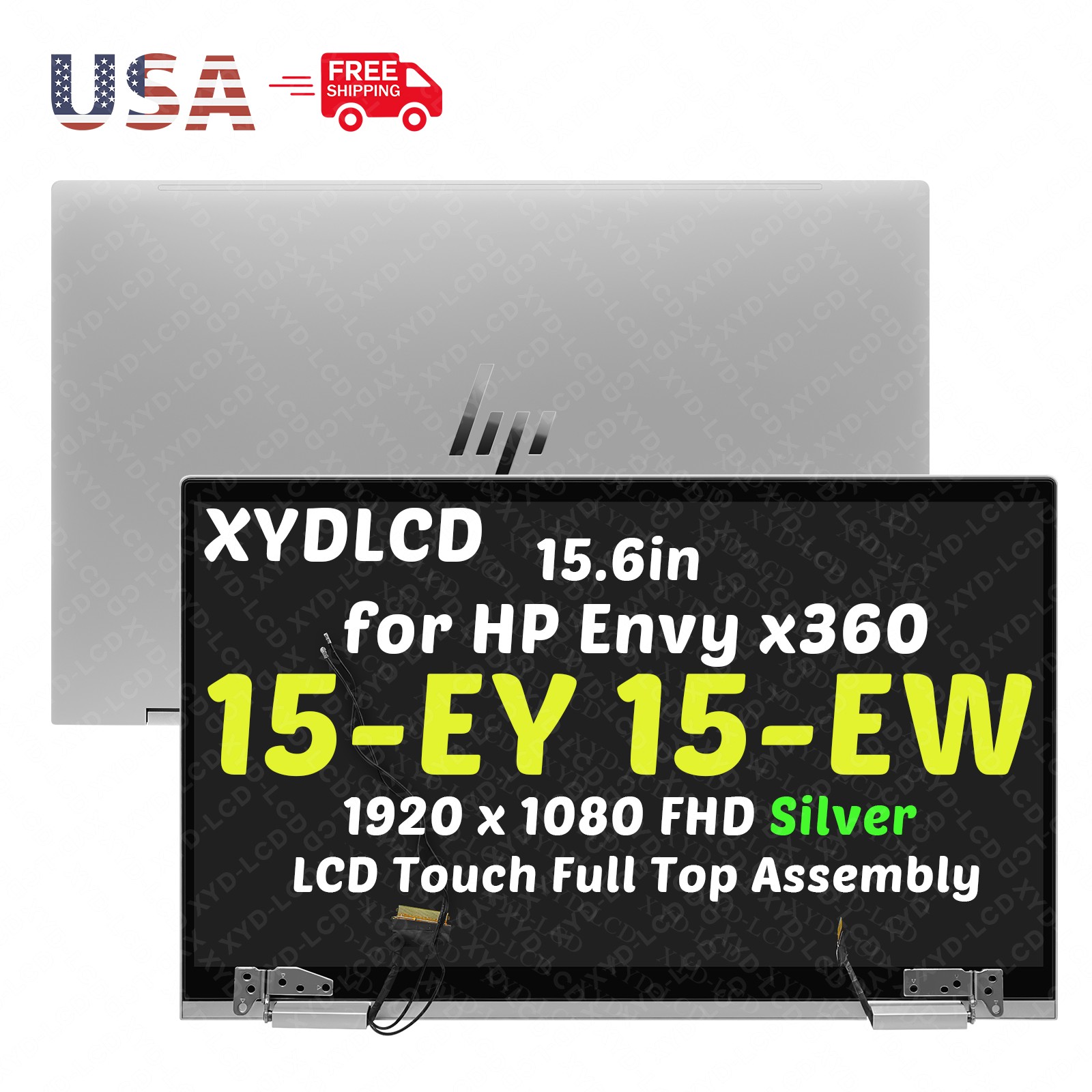 New 15.6in for HP ENVY X360 15-EW 15T-EW M93270-AA4 LCD Screen Complete Assembly