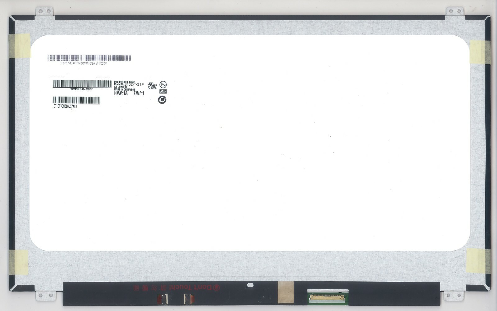 AUO B156XTK01.0 for HP TouchSmart 15-AC121DX LCD Oncell Touch Screen Replacement