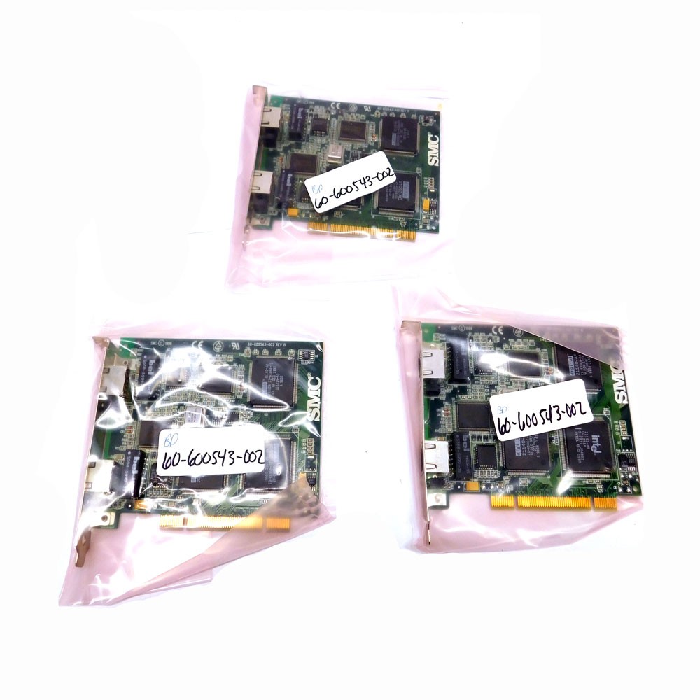 (Lot of 3) SMC Networks FDX100 Dual Channel 10/100 PCI Ethernet Adapters