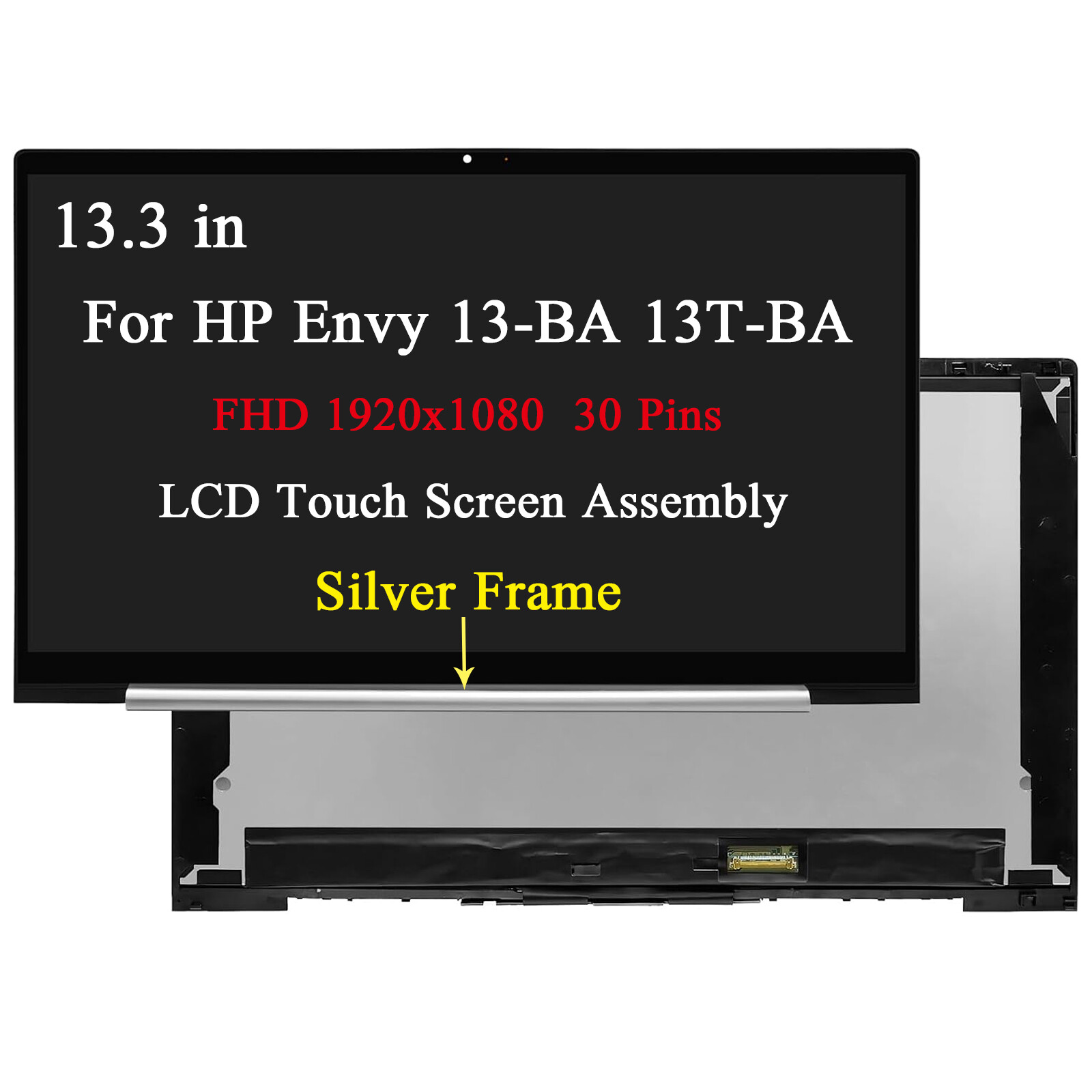 L96784-001 13.3″ FHD for HP Envy 13-BA 13-BA000 LCD Touch Screen Assembly