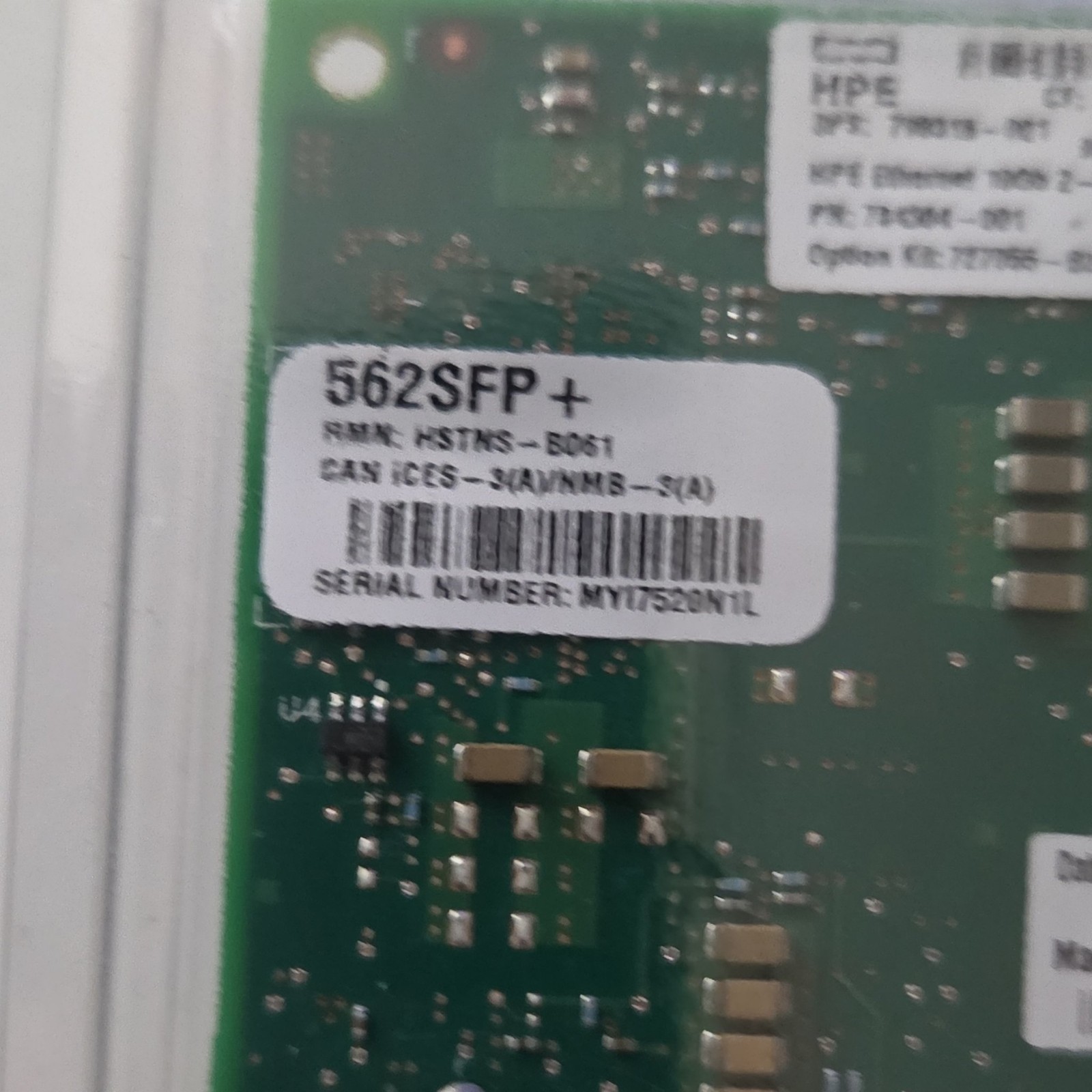 HPE Ethernet 10Gb 2-port 562SFP+ Adapter NIC PCIe 784304-001