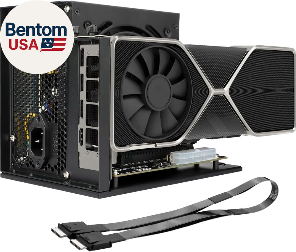 Pcie 4.0 X4 64Gbps Compatible Egpu DOCK, with Oculink SFF-8612 8311 to Pcie X16