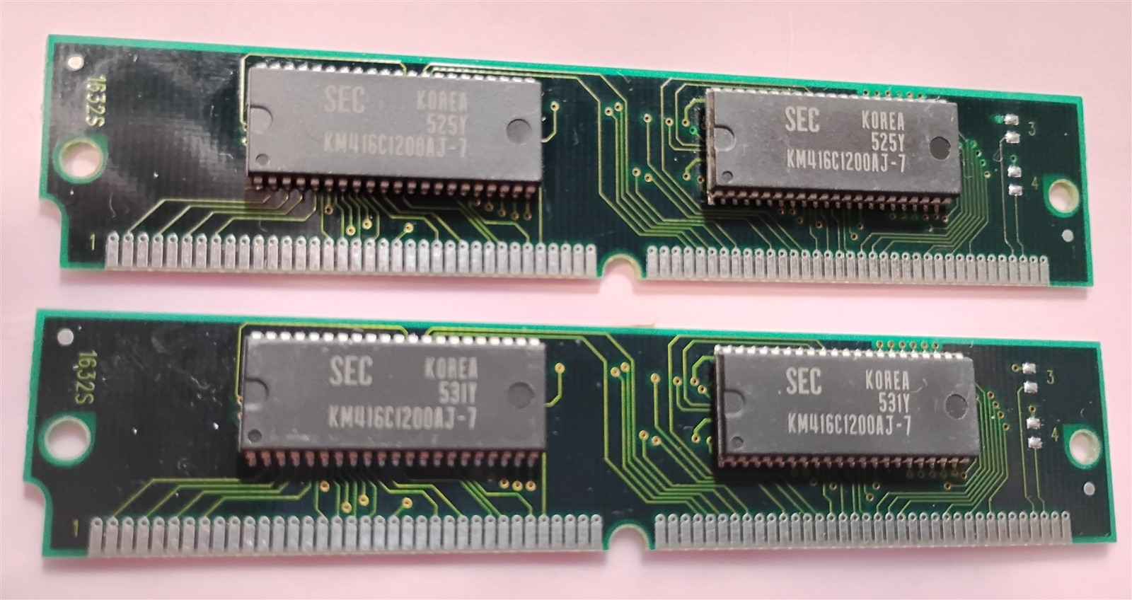8MB 2x4MB SAMSUNG KMM5321200AJ-7 70ns FPM 1Mx32 72pin SIMM Non-Parity Memory Kit