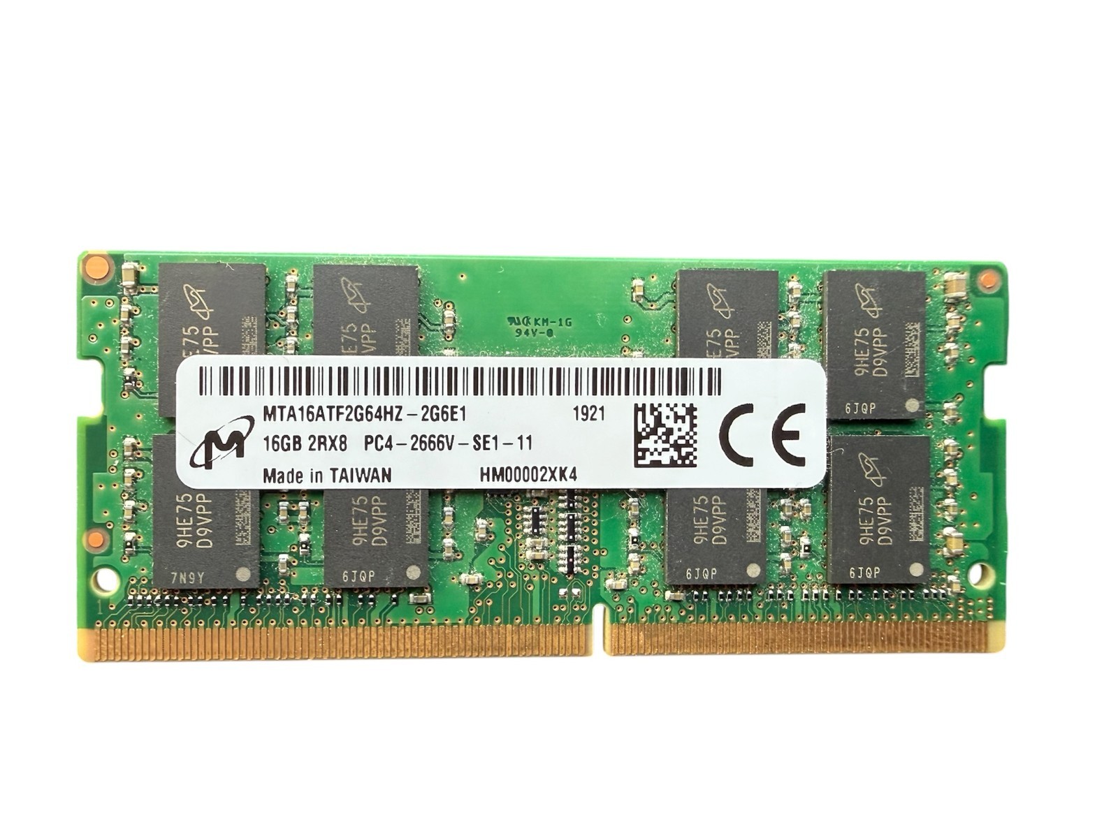 Micron 16GB DDR4 2666MHz PC4-2666V 2Rx8 SO-DIMM Laptop RAM MTA16ATF2G64HZ