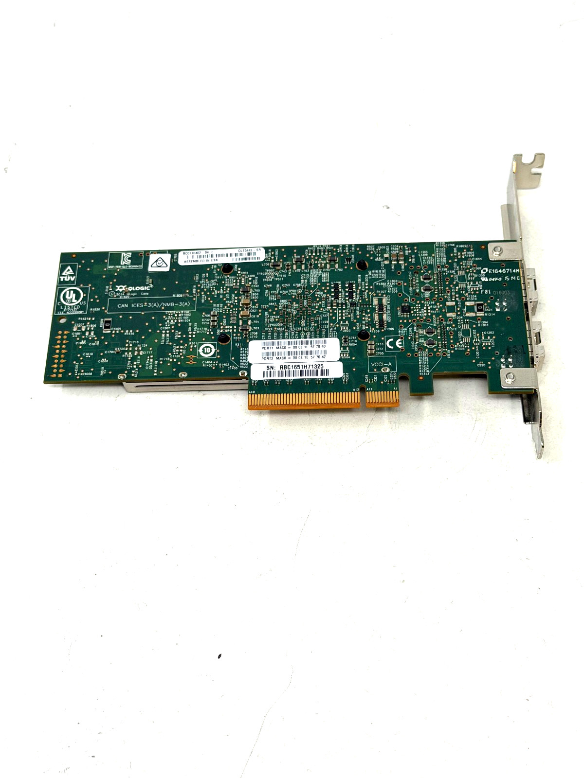 QLogic QLE3442-SR Dual Port 10GB SFP+ PCI-E 3.0 x8 Network Interface Card NIC