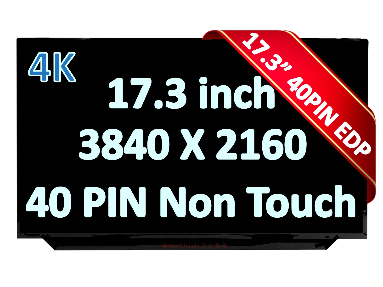 B173ZAN03.0 fit NE173QUM-N42 LCD Screen 4K UHD 3840*2160 40 Pins Display Panel