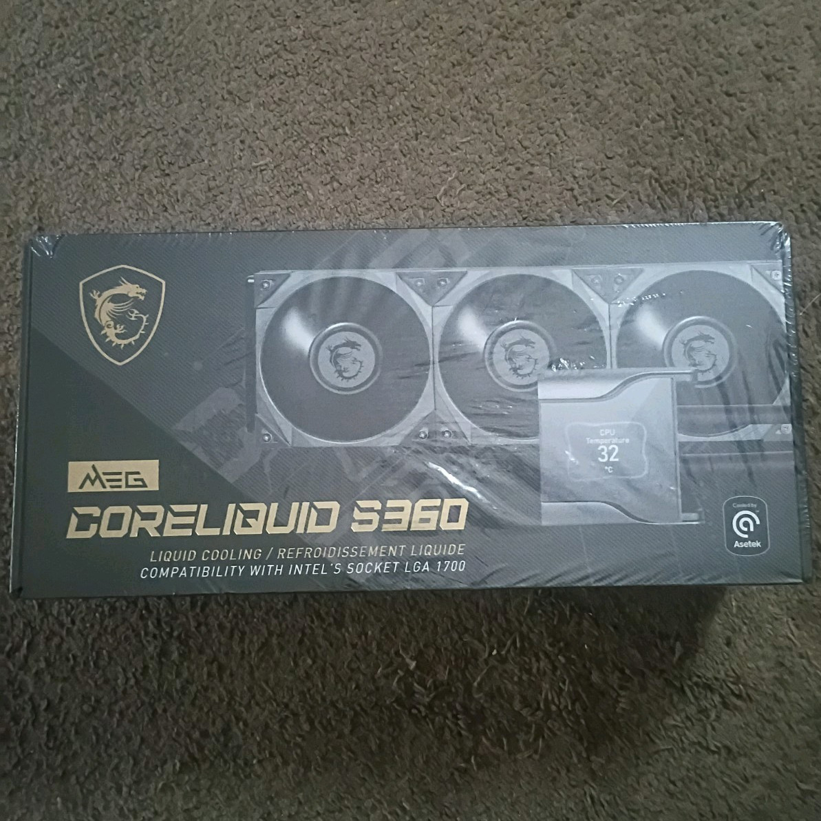 MSI MEG CORELIQUID S360 360mm Liquid CPU Cooler Black 120mm 2000RPM