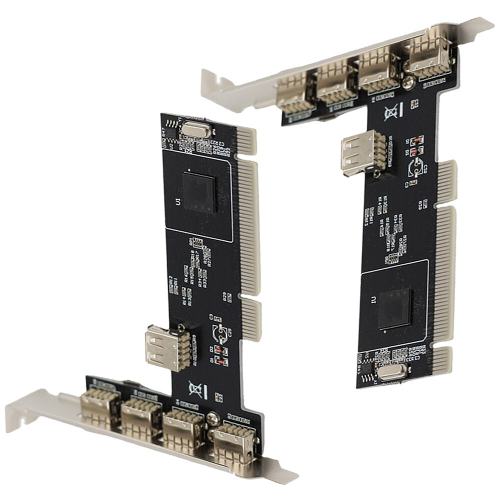 2PC PCI 32bit to 4+1 ports USB2.0 Expansion Controller Card PCI 5x USB2.0 HOT