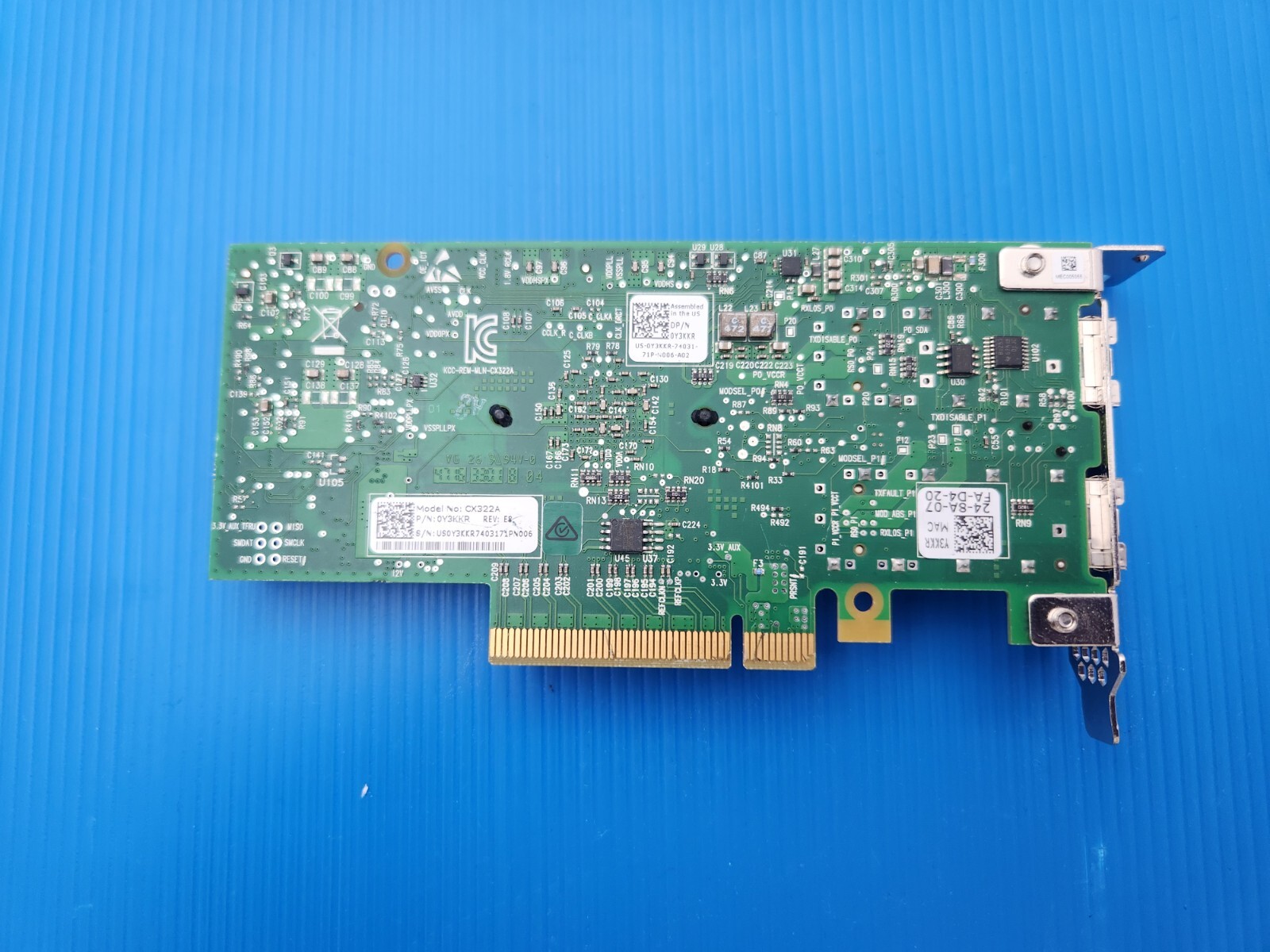 Dell Mellanox 0Y3KKR CX322A Dual Port 10Gbe Low Profile NIC