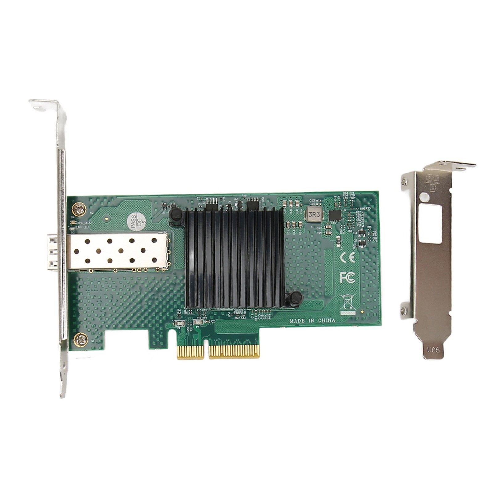 PCIe Network Card 10000Mbps PCI Express X4 5.0GT/s SFP LC Optical Fiber Gigabit