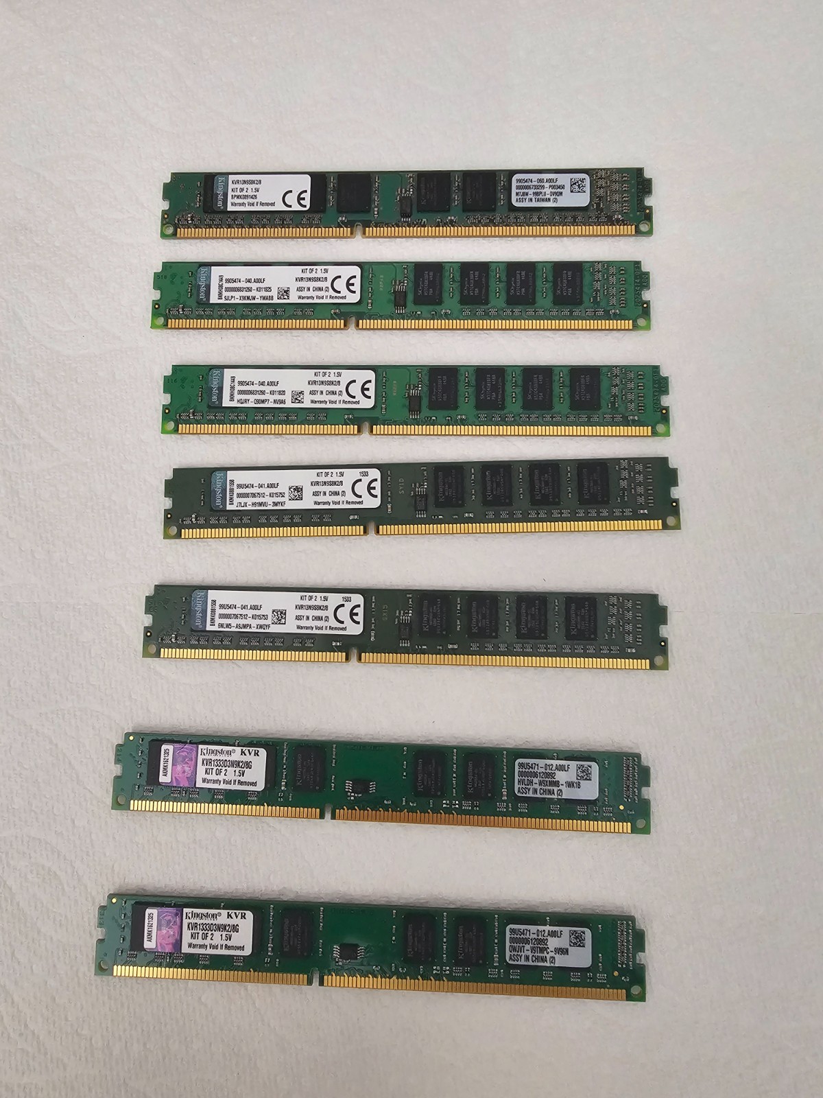 Assorted low profile ram Kingston Unknown 4GB DDR3