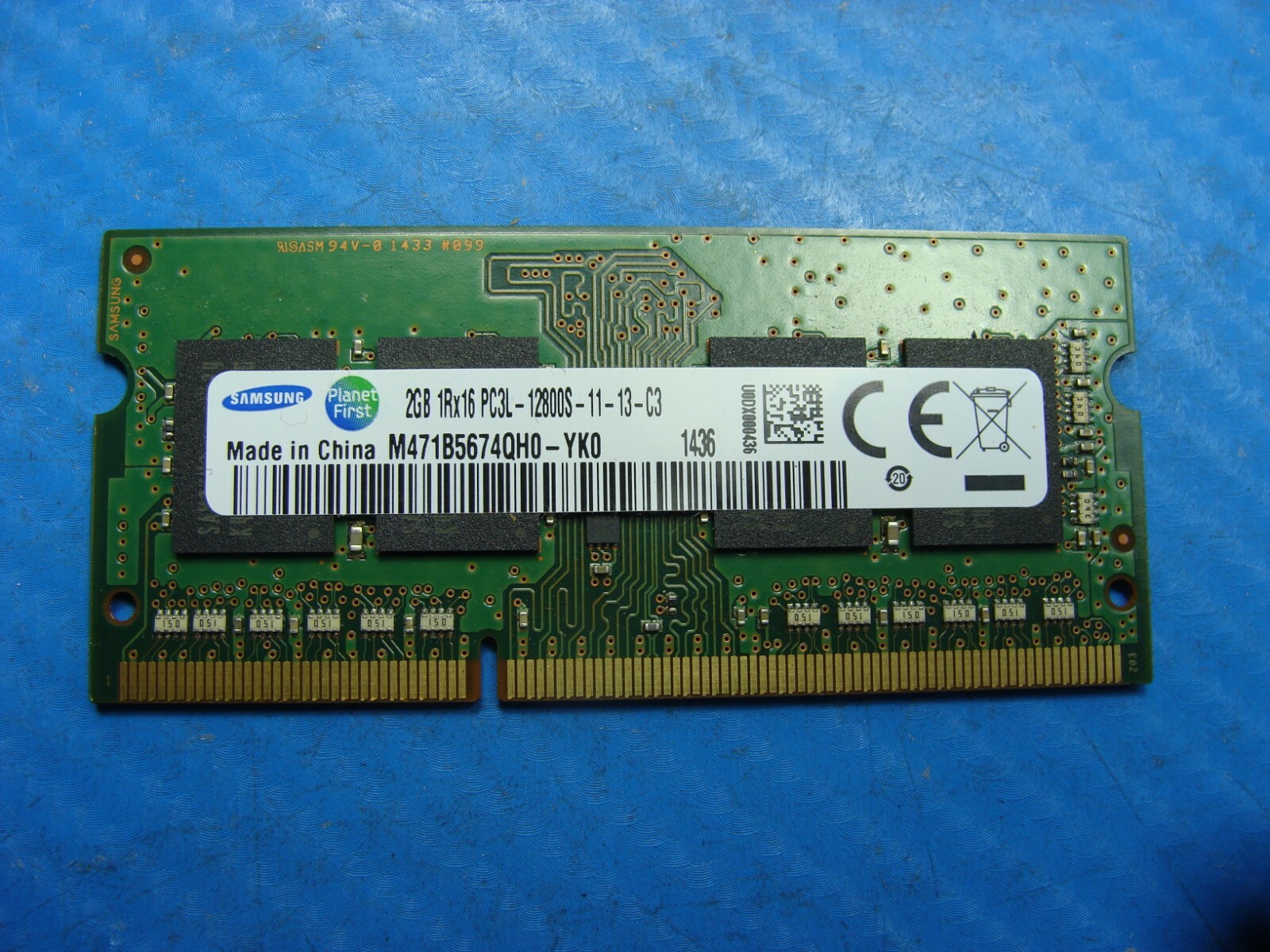 Lenovo Edge 15 80H1 Samsung SO-DIMM RAM Memory 2GB PC3L-12000S M471B5674QH0-YK0