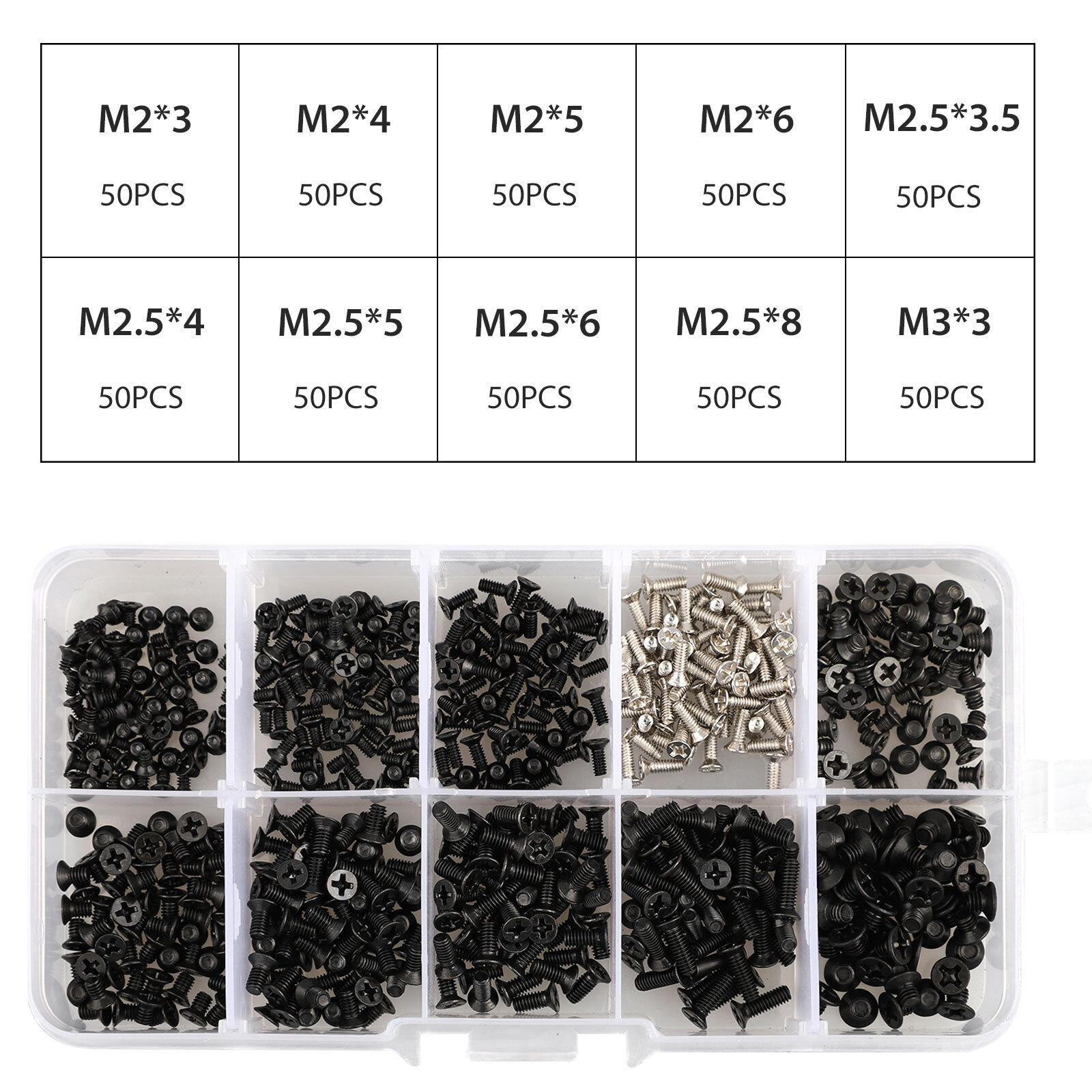 500pcs Laptop Notebook Computer PC Screw Set Universal Repair Tools for HP Dell