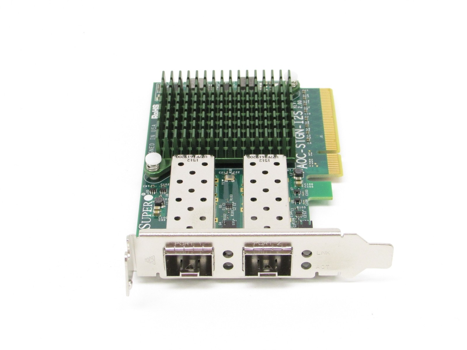 Supermicro Intel X520-DA2 Dual Port AOC-STGN-I2S Rev2 Network Adapter Controller