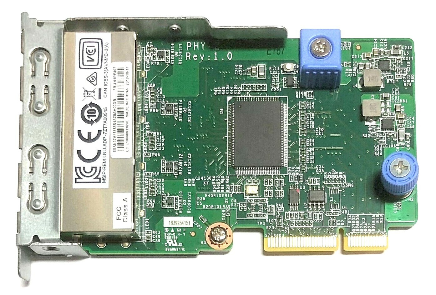 01PE407 Lenovo THINKSYSTEM 1GB 4-PORT RJ45 LOM ADAPTER